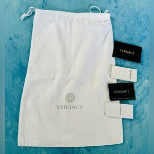 Versace Drawstring Dust Bag & cards
